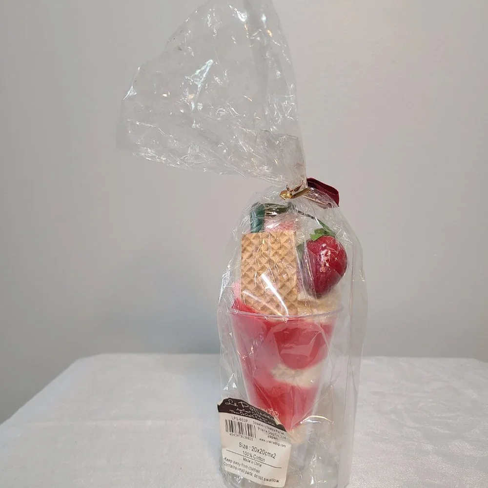 New, novelty wash cloth sundae parfait